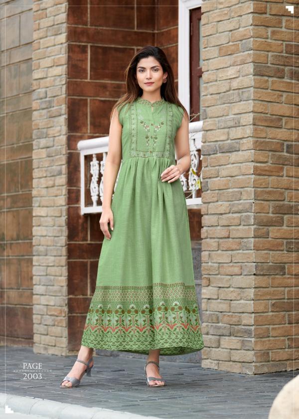 Rangjyot Charvi 2 Classic Wear Long Rayon Anarkali Kurti Collection